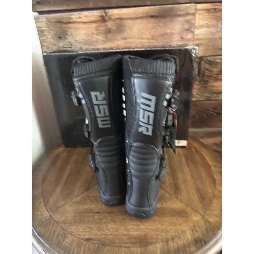 MSR M3X Motocross Boots Black Mens Size 8 Dirt Bike MX Off-Road Riding Gear